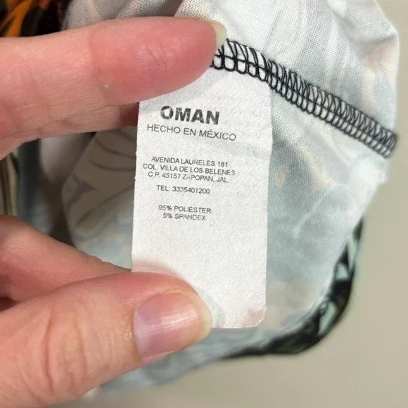 Jungle Animal Print Boho Leaf Top Women's Small Buttery Soft‎ Stretch Blouse - Picture 7 of 8